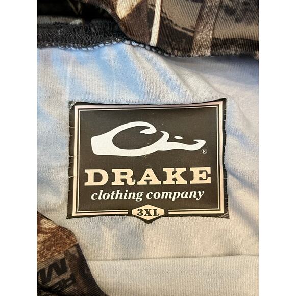 Drake Men’s 3XL Green Camo Long Sleeve Layering Hunting Shirt Pullover Waterfowl - Picture 3 of 7